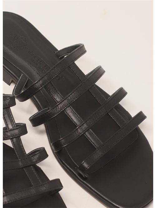 Black capri slipper sandals Da Costanzo | CR3242NERO